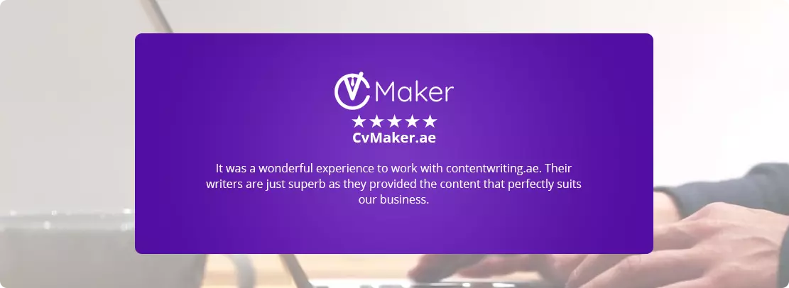 Content Writing AE - CV Maker AE