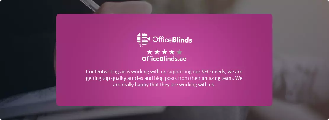 Content Writing AE - Office Blind